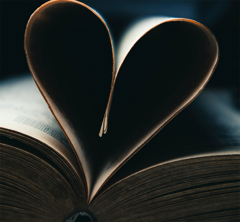 Book pages folded into a heart - Series-The Transplant - Ezekiel 36:26 