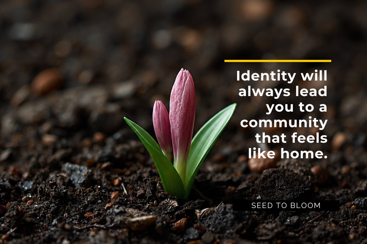Identity blossoms into belonging - Identity - Seed to Bloom-FLOWUPHQ